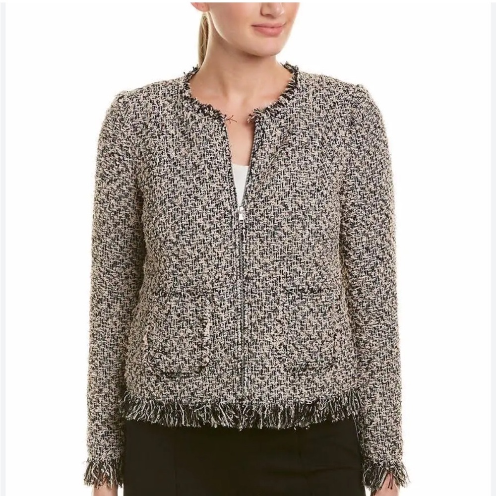 3/$30 REBECCA TAYLOR fringe tweed jacket